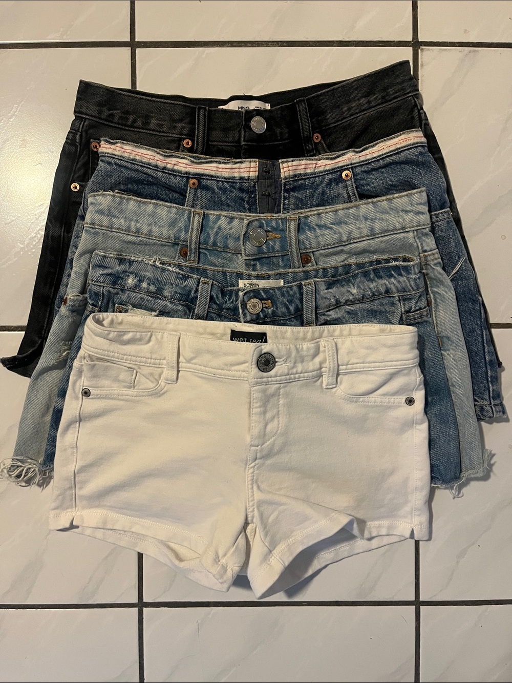Bundle! Women’s White Denim Shorts - Vintage Style